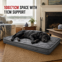 Matelas orthopédique pour chien 108x71cm 11cm d'épaisseur Grand lit pour chien avec housse imperméable amovible et lavable