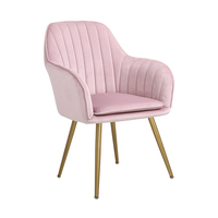 Moderner Velvet Lounge Chair für Wohn-und Esszimmer-Wohn möbel mit Designer-Akzents tühlen mit Metall beinen