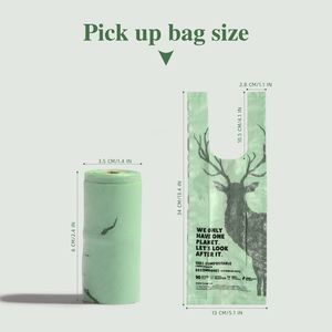 Bolsa para excremento de perro con asa, biodegradable, 100% compostable, material de almidón de maíz, certificación EN13432, aroma floral - Product Image 4