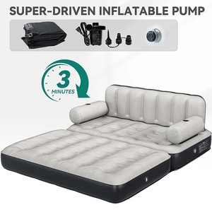 Materasso ad aria con cuscino integrato, materasso gonfiabile con pompa ad alta velocità, borsa per il trasporto e strumenti di riparazione per la casa, viaggi - Product Image 4