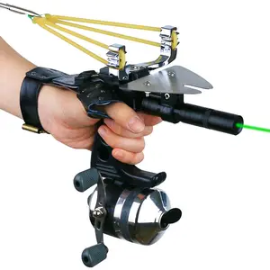 Tête de catapulte de pêche à flèche, ensemble composé, pour la chasse, avec fléchettes en caoutchouc, fléchettes laser, petites fléchettes en acier, viseur à fibre optique, pour lance-pierre et <span class=keywords><strong>arc</strong></span> - Product Image 1
