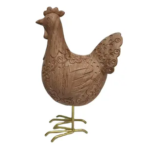 Personalizada poliresina Gallo pollo animales de granja decoración estatuilla para el hogar y la cocina