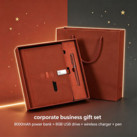 Coffret de Présentation Magnétique Classique Personnalisé Saint-Valentin, Ensemble Cadeau d'Affaires, Carnet à Chargement Sans Fil avec Stylo, Vente en Gros