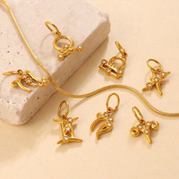 Nouveau Collier Pendentif Zircon Personnalisé 12 Signes du Zodiaque en Acier Inoxydable Plaqué Or 18K, Accessoire Charme Léger et Luxueux, Étanche