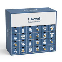 XJY personnalisé L Avent vide bébé mémoire calendrier de l'avent boîte avec revêtement UV magnétique personnalisé tiroir cadeau Logo imprimé
