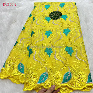 KC150 สวิสVoileลูกไม้สวิส 2454 Lafaya Kaceดูไบแอฟริกันผ้าผู้หญิงชุดเนื้อเยื่อผ้าฝ้าย 100% ปักลูกไม้ - Product Image 4