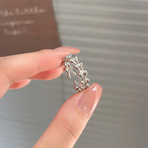 Yinruitai S925 Sterling Silver Dragon Bone <b>Open</b> <b>Ring</b> Women Korean Design Everyday Wear Adjustable Size Jewelry - Product Image 1