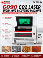 Mesin Pemotong dan Pengukir Laser CO2 100W 6090 600x900mm untuk Bahan Non-logam