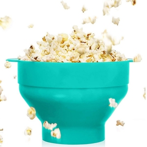 Tazón de silicona para <span class=keywords><strong>palomitas</strong></span> de maíz de aire caliente para <span class=keywords><strong>microondas</strong></span> con tapa y asas para suministros de cocina - Product Image 4