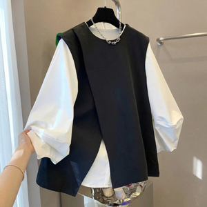 Custom Women's <b>Satin</b> <b>Blouse</b> | O-Neck Balloon Sleeve Regular Fit Full Sleeve Casual Top Tassel | Eco-Friendly OEM ODM Wholesale - Product Image 3