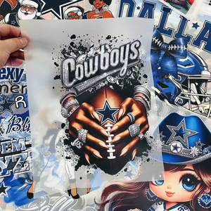 Bán buôn Screenprint Màn hình in ấn chuyển sticker các nhà sản xuất thiết kế NFL Logo Plastisol truyền nhiệt cho T-Shirt - Product Image 6