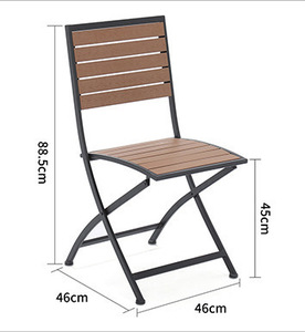 Moderno tavolo e sedia in legno di <span class=keywords><strong>plastica</strong></span> all'aperto piccolo tavolo quadrato sul patio all'aperto pieghevole in ferro tavolo da pranzo e sedia - Product Image 6