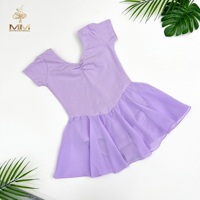 Robe de danse en mousseline de haute qualité avec jupe intégrée pour filles, tenue de performance de ballet et de gymnastique pour enfants