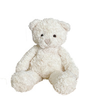 Peluche Ours Blanc en Forme de Cœur, Jouet en Peluche Bouclé pour Enfants, Cadeau Saint-Valentin, Poupée pour Machine à Pinces, Âges 8-13, Polyester