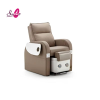 Fauteuil de pédicure professionnel à succès avec siège inclinable, système de jets sans tuyauterie à drainage automatique, en cuir PU, pour spa des pieds