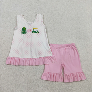 Ensemble de vêtements d'été pour bébés garçons, broderie camion de golf, collection boutique - Product Image 2