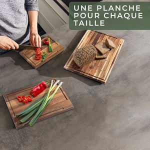 2024 новый дизайн, разделочная доска, набор из 5 разделочных досок акации с контейнером/подставкой - Product Image 5