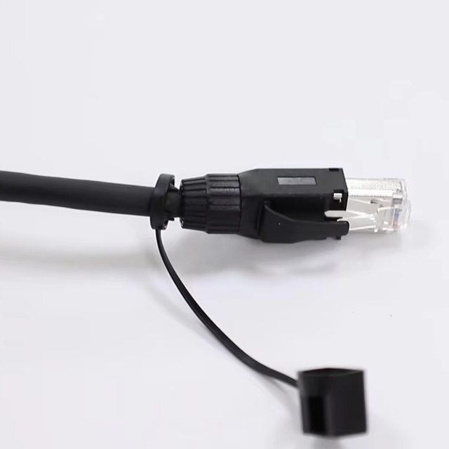 Flexible Industrial Ethernet Cable RJ45 Cat-6a Twisted Pair Shielding with Nickel-plated Shielded Copper Crystal Head