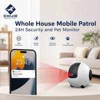 Cámara Robot Inteligente WiFi HD de 4MP para Mascotas con Láser, Visión Nocturna y Audio Bidireccional para Perros y Gatos