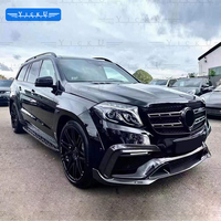 Kit carrosserie en fibre de carbone pour Mercedes-Benz GLS W166 2016-2019 - Lame avant/Extension de passage de roue/Diffuseur arrière/Aileron supérieur