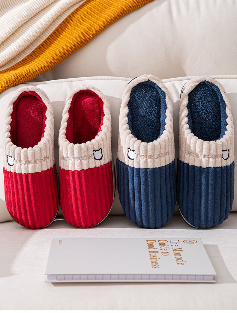 Cotton Slippers Women Winter Home Warm Shoes Couples House Slipper for Womens