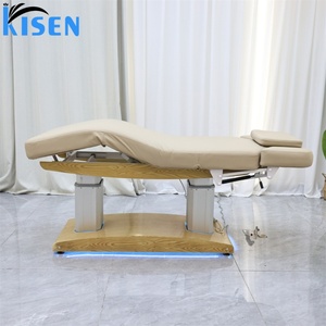 Table de massage électrique réglable à distance Kisen, beige, blanc, noir, durable, pour salon de beauté, extension de cils, tatouage, clinique - Product Image 5
