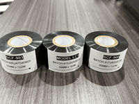 Ruban de codage de date noir 30mm * 100m SCF900 SCF903 LC1 matériau PET de timbre chaud pour Machine de codage en plastique