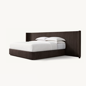 Op maat gemaakt modern <span class=keywords><strong>bed</strong></span> van massief hout 180*200cm Luxe gestoffeerd Scandinavisch eikenhouten kingsize <span class=keywords><strong>bed</strong></span> Elegant slaapkamermeubilair - Product Image 4