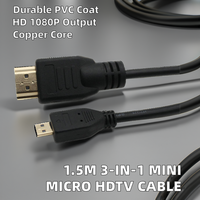 Micro pour HDTV Micro pour câble HDTV PVC veste feuille de blindage 1M 2M 3M 5M HDTV Compatible pour ordinateur projecteur Micro adaptateur I