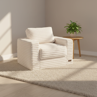 Fauteuil géant en mousse compressée moderne pour salon, en mousse haute densité personnalisée