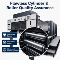 Prensa Offset Automática de Cuatro Colores Usada Speed Master 102-4 SM, Modelo 1997, 100cmx720cm, 15000SPH, Control CPC1, Impresora de Papel/Etiquetas