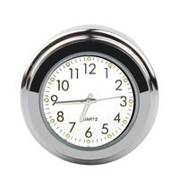 Horloge à quartz OEM étanche à la poussière pour moto, en alliage d'aluminium, lumineuse, pour guidon de VTT, taille personnalisée