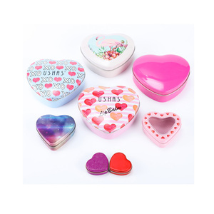 Heart Candy Box Multi Choices Heart Shape Custom Candy Gift Box Food Tin Can Metal Container