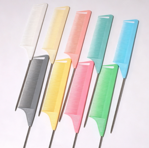 Salon Styling <b>Comb</b> with Metal Pick Fine Tooth <b>Hair</b> <b>Comb</b> Detangling <b>Comb</b> for Barber Hairdressing - Product Image 3