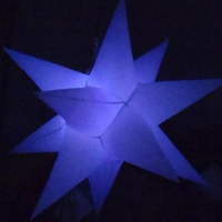 Étoile géante gonflable 2m 4m 6m 8m 10m Décorations de fête de boîte de nuit Étoiles suspendues à éclairage LED