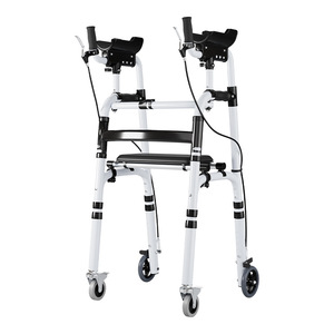 Déambulateur en alliage d'aluminium avec accoudoirs et siège, roues pivotantes à 360 degrés avec frein, aide à la mobilité pour personnes âgées - Product Image 3