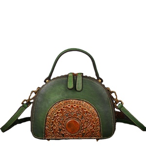 새로운 레트로 럭셔리 여성 핸드백, 정품 가죽 메신저 크로스백, 중국 스타일 여름 가방 - Product Image 1