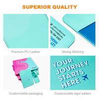 Passeport de voyage en gros avec logo personnalisé imprimé en couleur Passeport personnalisé en cuir PU avec laçage pour plusieurs couleurs