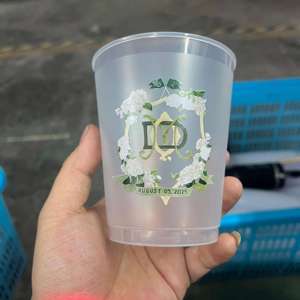Bicchieri Flessibili Opachi Infrangibili con Stampa Digitale a Colori Personalizzata per Bomboniere Matrimoniali - Product Image 1