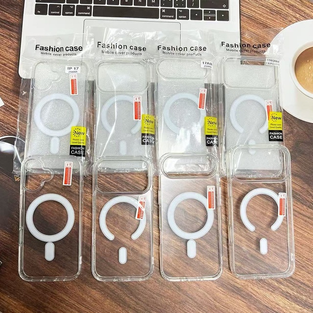 Transparent Clear Magnetic Wireless Charging Phone Case for iPhone 18 17 16 15 Pro Max 13 12 14 11 Plus TPU PC Cover