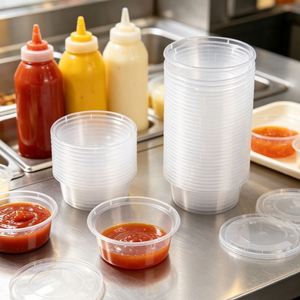 Gobelet en plastique jetable à capacité personnalisable pour sauce, miel, assaisonnement - Product Image 2