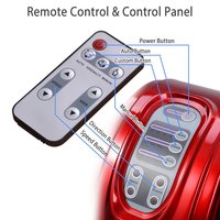 Masajeador de Pies Multifuncional con Control Manual por Cable, 40W, Shiatsu Eléctrico, para la Circulación Sanguínea, Masaje de Pies, Piernas y Pantorrillas