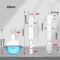 Verrerie de laboratoire 60 ~ 5000ml Appareil d'extraction Soxhlet avec condensateur à serpentin utilisé avec manteau chauffant