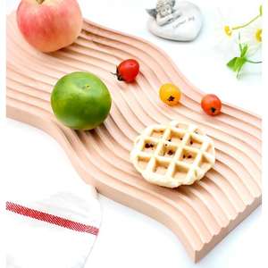 Assiette à dîner en bois de hêtre de style nordique créative, plateau multifonctionnel pour le fromage, le café, le gâteau, la cuisine, décoration de la maison - Product Image 3