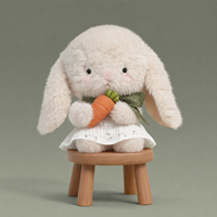 Peluche Lapin Beige Personnalisée en Gros, 22 cm, Douce et Agréable au Toucher, Certifiée EN71 CE, pour Enfants