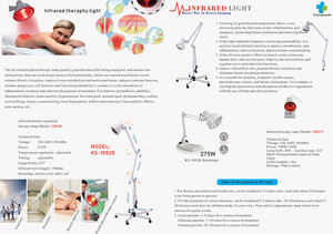 275 נייד מנורת ספא אור אינפרא אדום עם בקרת טמפרטורה זמן מגדלת עבור גוף הפנים לשימוש בסלון - Product Image 6