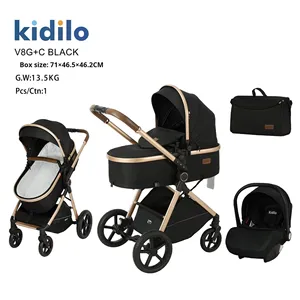 Cochecito de Bolsillo Ligero 3 en 1 Kidilo para Niños con Asiento Elevado y Bidireccional Carriola para Bebé 3 en 1 - Product Image 6