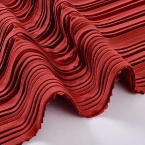 Chất Lượng Cao 100% Polyester Trọng Lượng Nhẹ Dệt Kim Nhuộm Xếp li Váy Vải Cho Phụ Nữ Của Xếp li Váy - Product Image 2