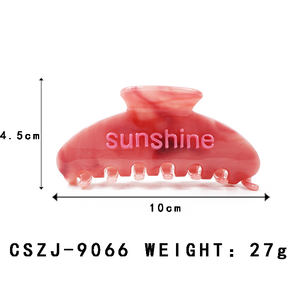 CANYUAN Street style lettere di moda tinta unita acido acetico grande pinza classica accessori per capelli da donna all'ingrosso - Product Image 2