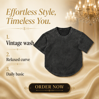 T-shirt court en coton 100% lavé 200GSM imprimé animalier personnalisé OEM pour femme, style streetwear, vente en gros